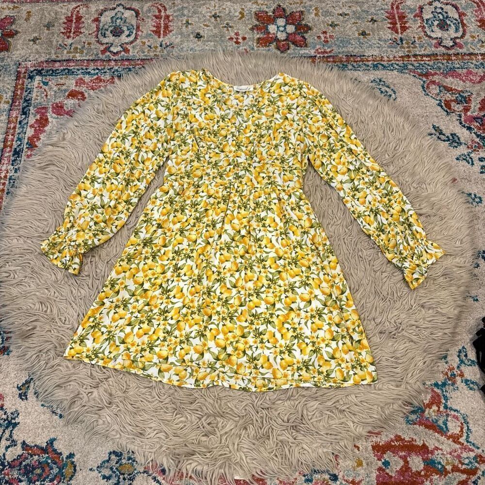 Lemon print dress size XL
